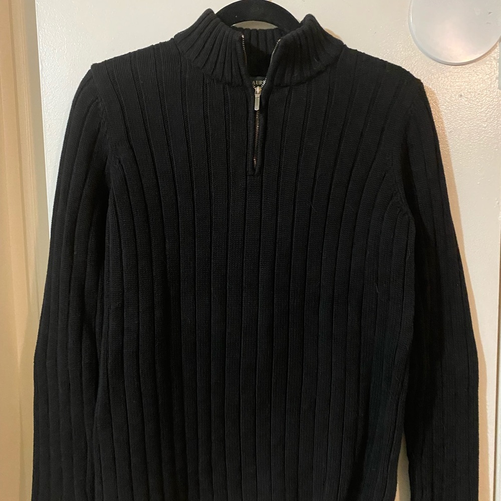 Black Ralph Lauren quarter zip sweater